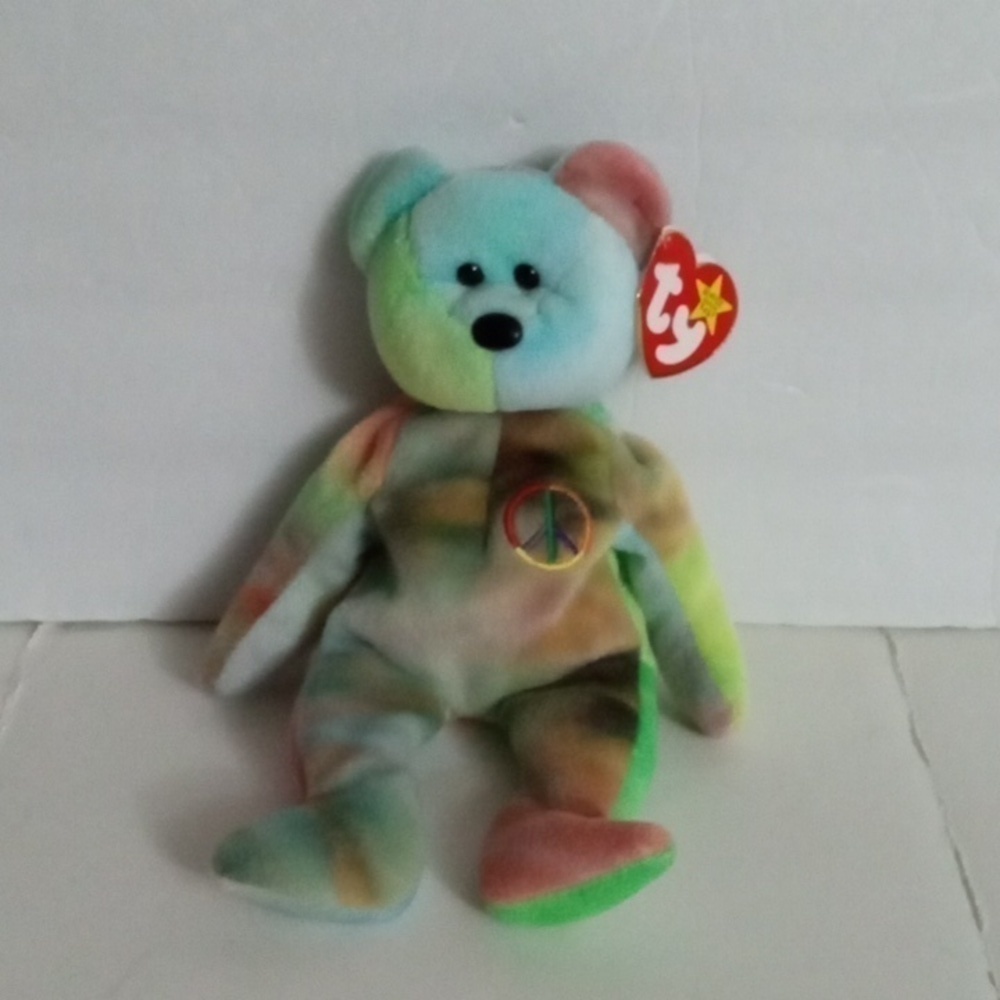 Ty Beanie Original Baby "Peace"  Tie Dye  1996